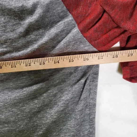 St Louis Cardinals Women's Large 5th & Ocean Gray 3/4 Sleeve Shirt - Picture 7 of 9